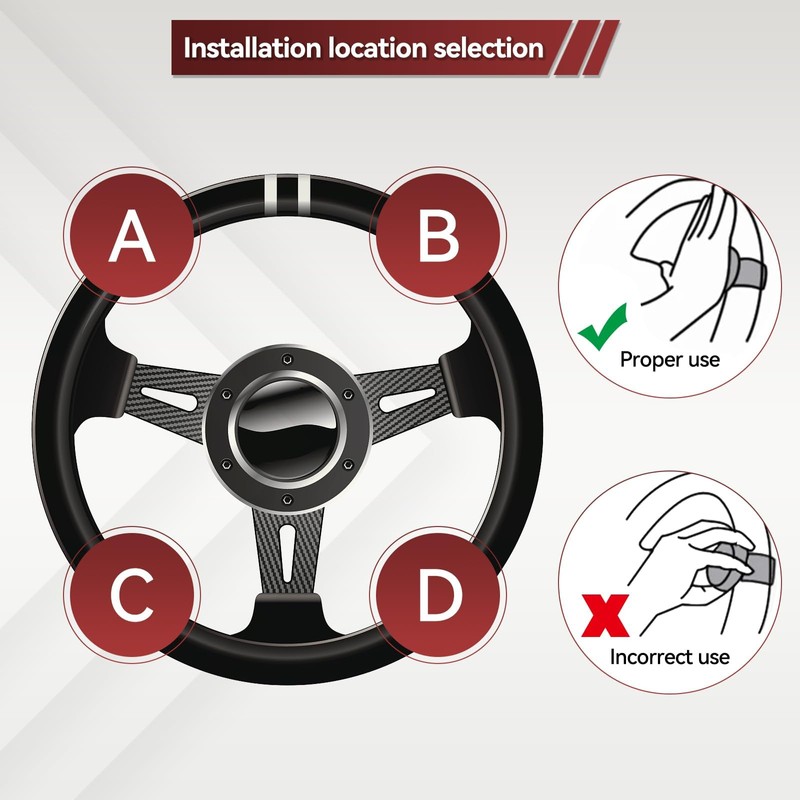Steering Wheel Knob, AUTOXBERT Universal Steering Wheel Aid Handle Assister