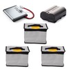 3PCS Lithium Battery Bag with Zipper Portable Fireproof Explosionproof Battery