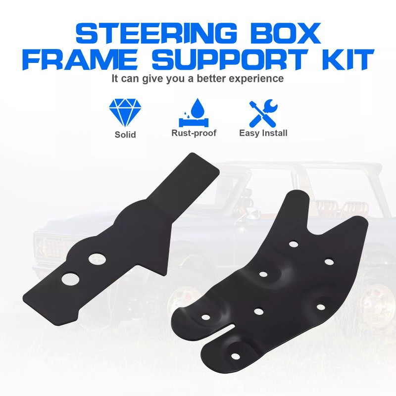 WARRENAU Steering Box Frame Support Kit Fit For Chevy GMC