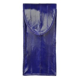 Men/ladies EEL Skin Leather Eyeglass Case New #E508 (Purple)