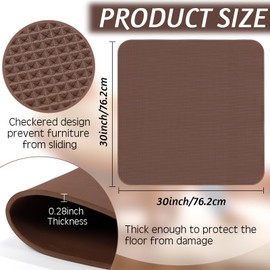 Hahafelt 2 Pcs Non Skid Recliner Pads for Hardwood Floors Furniture Gripper Pad Furniture Non Slip Chair Pad Under Recliner Floor Protectors to Keep Furniture from Sliding Swivel Chairs Recliner Mats