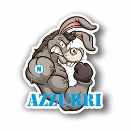 AMA SHOP SAGOMATO STICKER BLUE CIUCCIO SUPPORTER FOOTBALL PVC FOR WALL DECALCOMANIES CAR MOTORCYCLE HELMET CAMPER