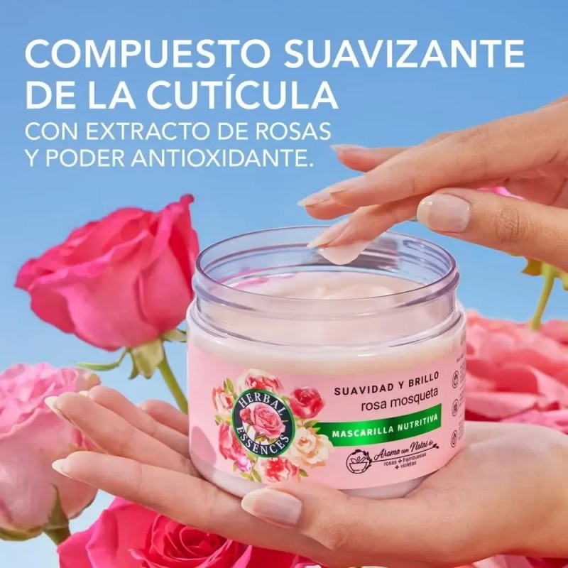 Mascarilla Nutritiva Herbal Essences Rosa Mosqueta 300ml