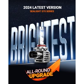 SEALIGHT 9005/HB3 Fog Lamps 60,000LM for ATVs & Powersports, 2025 Version, 9×Brighteness S7S Series Wireless 9005 Fog Lights 1:1 Real Size 10 Years Lifespan- Pack of 2