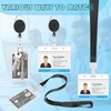 6 Badge Reel with Clip Set, Retractable Key Chain with
