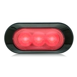 Maxxima M20383RCL Red 3-LED Ultra-Thin Profile Warning Light with Surface Mount and Clear Lens