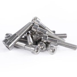 Cylindrical Screws Stainless Steel Hexagon Socket - M6 x 10 - (Pack of 25) - DIN 912 (ISO 4762) Full Thread Cylinder Head Screws - A2 V2A Stainless Steel (M6 x 10 (Pack of 25)