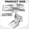 Beeveer 2 Pcs Freezer Plastic Hinge Compatible with Haier Freezer