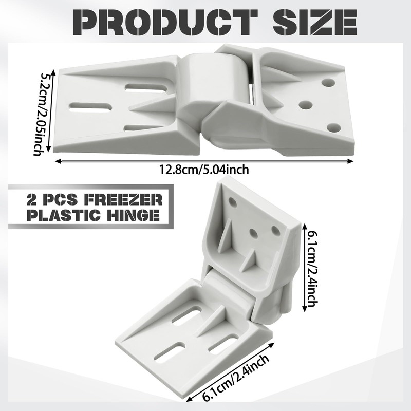 Beeveer 2 Pcs Freezer Plastic Hinge Compatible with Haier Freezer