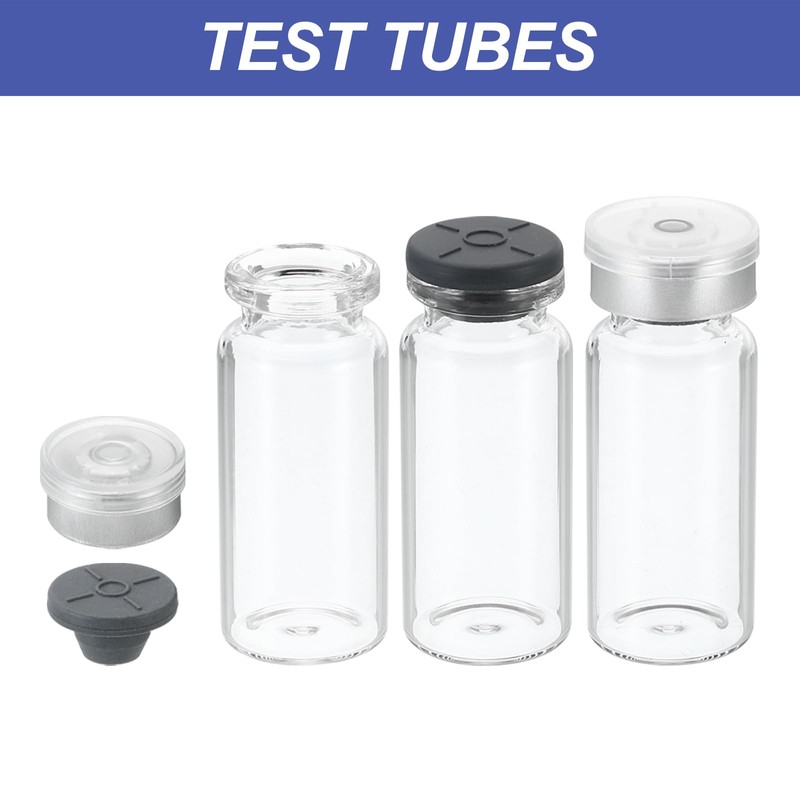 PATIKIL 10ml Sample Vials, 50 Pack Lab Empty Vials with