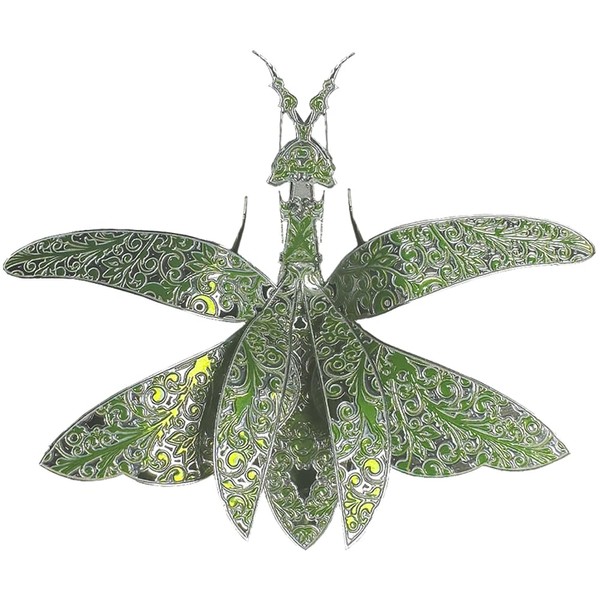 3D Metal Puzzles for Adults,Green Cute Mini Mantis 3D Model