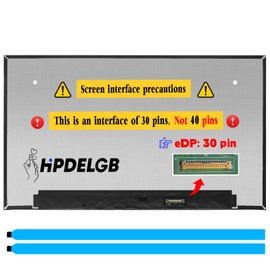 HPDELGB Replacement for HP Probook 450 G8 G9 G10 / 455 G8 G9 G10 LCD Screen LED Display 1080P 30PIN FHD 1920x1080 IPS