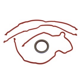 Hihaha Engine Timing Cover Gasket Set TCS46096 for Ford Explorer 2006-2010 Chain Case Cover Gasket Long-lasting Sealing Silver Tone,Black 1 Set Red