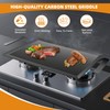Carbon Steel Griddle Pan, Double Burner Flat Top Grill Plate