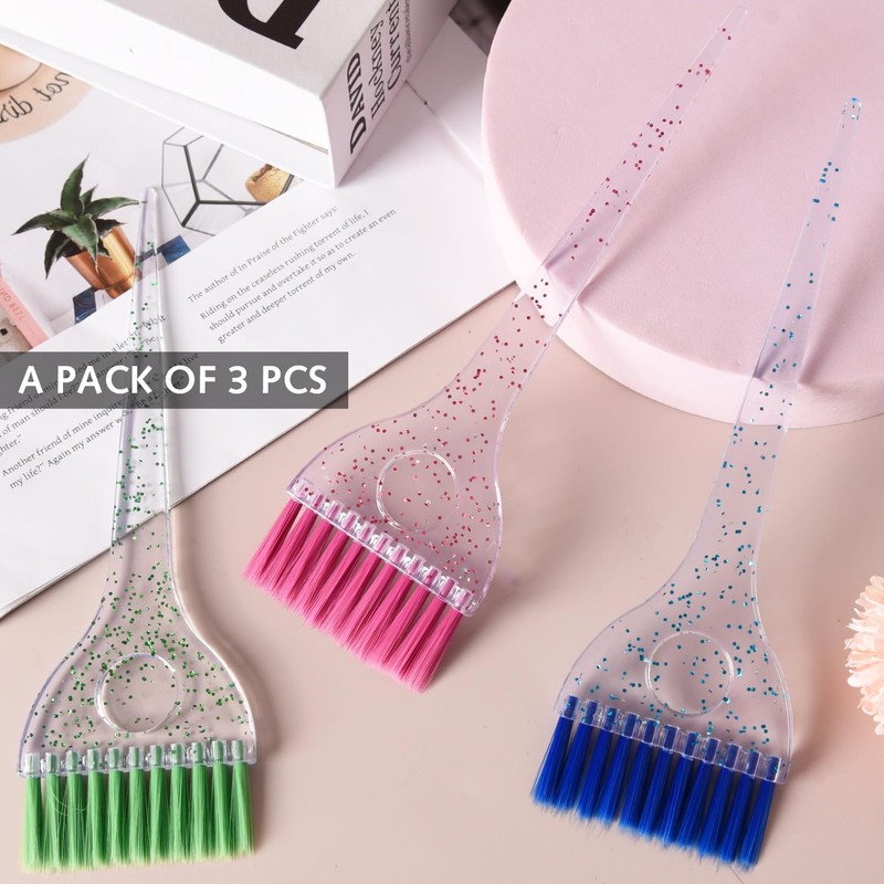 Hair Dye Brush Set, 3 Pieces Precision Applicator Brush Coloring