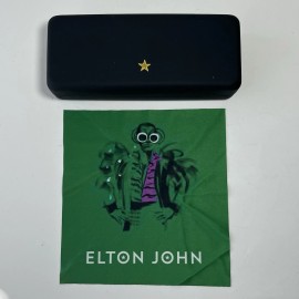 Elton John Eyewear Blues Eyeglasses Blue/Clear Frames Brand New In Case w/ Cloth