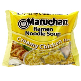 Ja’Cor Instant Ramen Noodles Soup 3 oz– Creamy Chicken Flavor, Snacks Lunch Meal On the Go Food– Bundle with (1) Set of Reusable Chopsticks (12 Individual Packs)