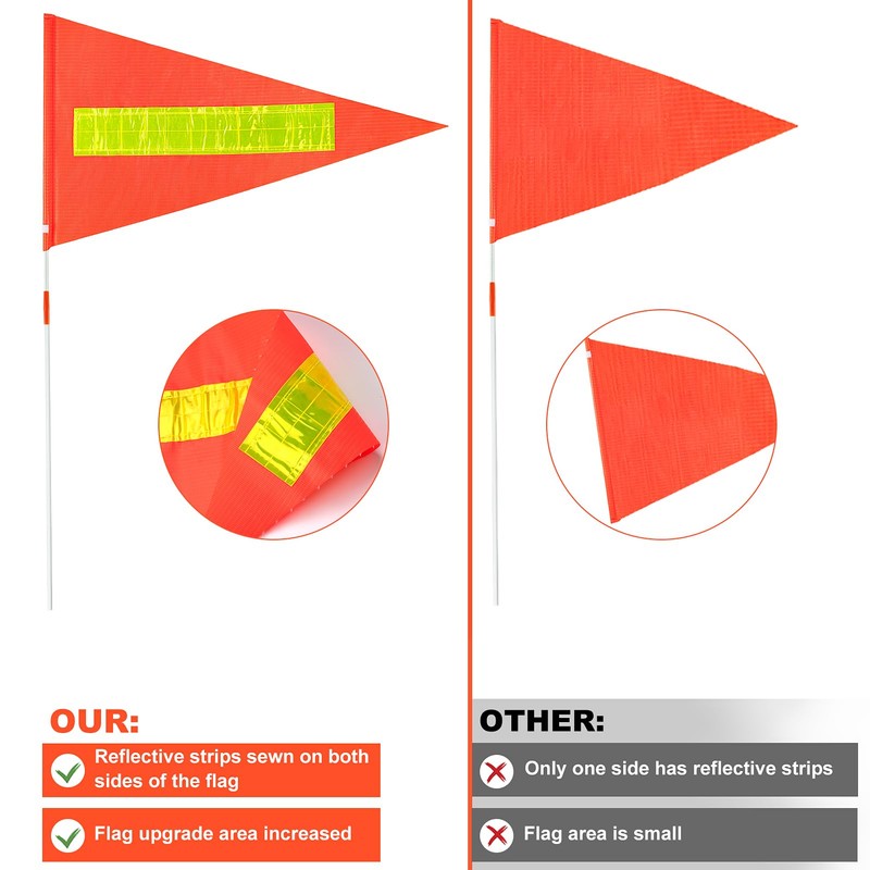 Replacement Reflective Safety Flags Large Size 2Packs Compatible with Step2
