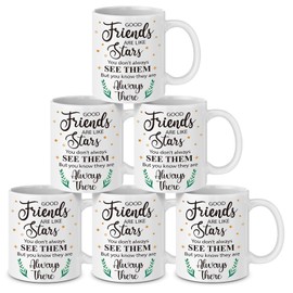 6 Pcs Good Friends Are Like Stars Coffee Mugs Gifts for Women