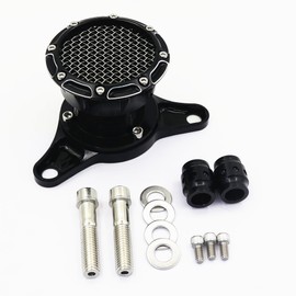 Aluminum Velocity Stack Air Cleaner Intake Air Filter Kit in Black Anodized Finish Nostalgia For Harley Sportster XL 1991-2022 Model P/No.0204-2005-B
