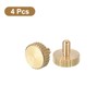 sourcing map M3x5mm Knurled Thumb Screws, 4pcs Flat Knurled Head