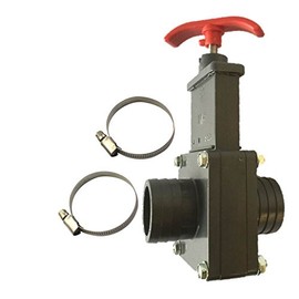 Gate Valve PVC 38 mm + Pack of 2 Clamps from Medipool