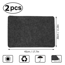 2pcs Heat Resistant Silicone Mats for Kitchen Countertop – Non-Slip, Heat-Proof Pads for Air Fryer, Coffee Maker, Microwave, Hot Pots – 17.7x11.8in Multipurpose Heat Insulation Trivets