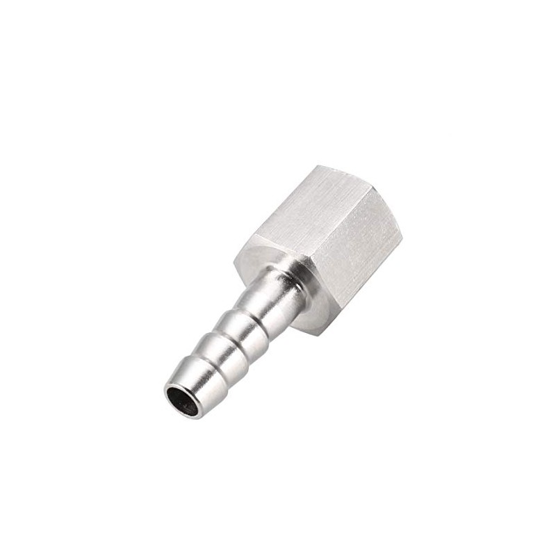sourcing map Stainless Steel Barb Hose Fitting Connector Adapter 8mm