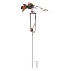 Rustic Metal Crow Kinetic Balancing Rocker Garden Stake Bird Outdoor