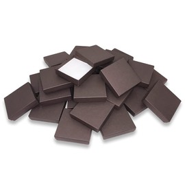 N'icePackaging 100 Qty - Chocolate Brown Cotton Filled Gift Boxes - Size 3 1/2" x 3 1/2" x 7/8" - USA Made - Holidays/Birthdays/Sales/Storage/Display/Travel
