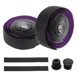BULLSPANN 1 Set Handlebar Tape, Non-Slip and Shock Absorbing Handlebar Tape for Road Bikes, Grip Tape for Mountain Bikes, 2.14 m Length, Black Purple