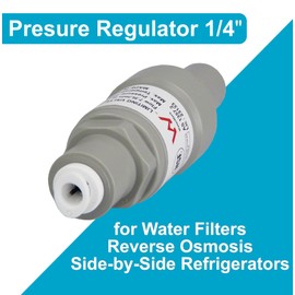 smardy Pressure Regulator for Water Filter Systems, 1/4 Inch Hose Connection, 2.75 Bar Pressure Regulator, Water Pressure Limiter Ideal for Osmosis Systems, Side-by-Side Refrigerators, Water Dispenser