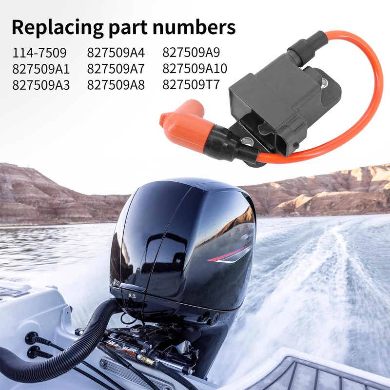 Dokili Outboard Ignition Coil CDM Module 114-7509 827509T7 827509A10 for