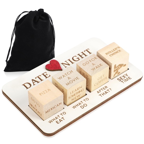 Leofeck Wooden Date Night Dice Set, What to Do Romantic