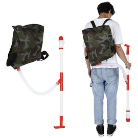 25 Pound Professional Handheld Bag Seed Spreader with Bag, Enclosed Gears, Rear Baffle, Adjustable Shoulder Strap, Red, 1.0 Count Fertilizing Tool, Bag, Ground