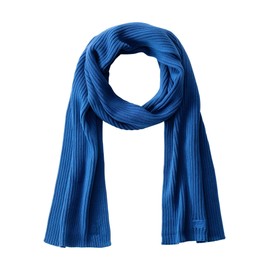 camel active Men's Knitted Scarf Made of Organic Cotton, blue