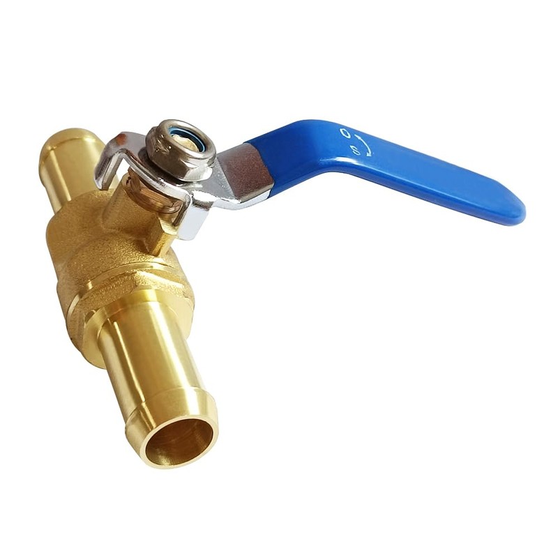 Uenede 2PCS Brass 5/8 Inch Barb Ball Valve Heater Water
