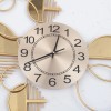 Large Luxury Gold Wall Clock Nordic Style Metal Clocks Home