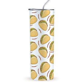 Onebttl Taco Gifts, Taco Gifts for Taco Lovers, Taco Tumbler for Women, Friends, Skinny Tall Tumbler 20oz Insulated Stainless Steel Cup