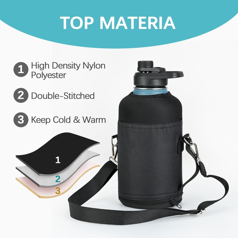 RAYMYLO Water Bottle Holder Carrier Bag Crossbody with Adjustable Shoulder