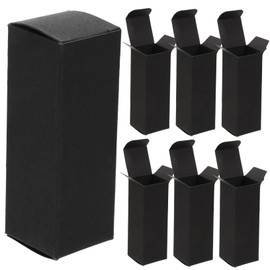 minkissy 50pcs Box Essential Oil Packing Box Liner Oils Slick Glosses Cuticle Oil Pen Essential Packaging Lip Gloss Lip Oil Lip Kit Lipsticks Small Boxes Paper Jam Black