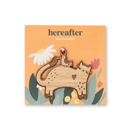 Bird Cat Mini Christmas Ornament [Kitten Holiday Gifts for Him Her, Stocking Stuffers for Kids Mom Dad, Made in the USA]