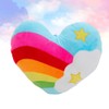 Toyvian Cushion Heart Throw Pillow Christmas Decorative Pillows Rainbow Heart
