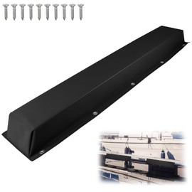 48" Dock Bumpers,PVC Dock Fenders with Stainless Steel Screws,Boat Dock Guards,Dock Post Bumper for Docking Edges, Piling, Vertical Poles, Horizontal Decks or Piers(Black)