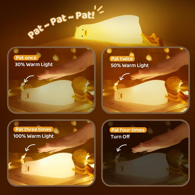 MAGOHMT Existential Crisis Duck Lamp - 3-Level Dimmable Rechargeable Night