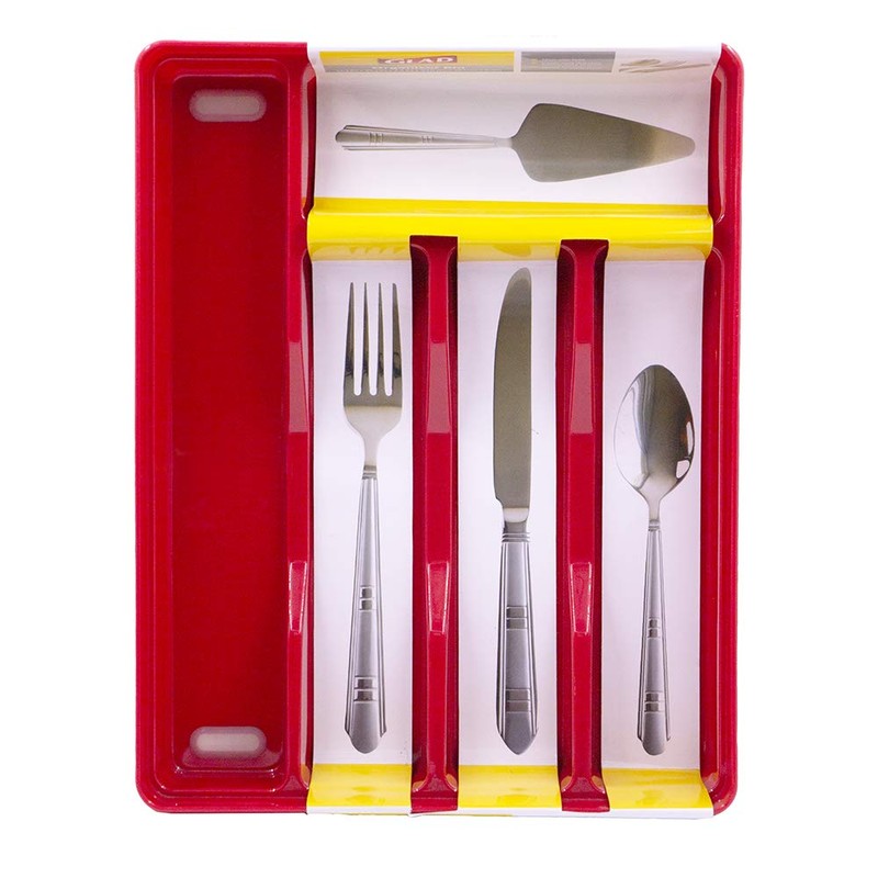 Glad Bandeja organizadora de cubiertos de plástico, soporte para cubiertos
