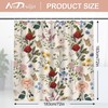 AnyDesign Wildflower Shower Curtain 72 x 72 Inch Retro Flowers