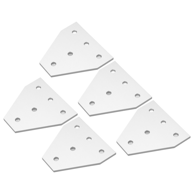 5PCS Flat Tie Plate Aluminum Alloy 5 Holes Compression Resistance