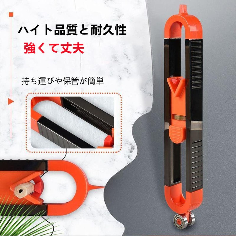 Profile scribing ruler, contour gauge to accurately copy irregular shape