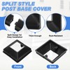 sourcing map 12Pcs Post Base Cover, 3.5"x3.25" (Internal Size 1.5"x1.5")